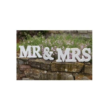 Letras madera blanca Mr & Mrs  Letras madera blanca Mr & Mrs