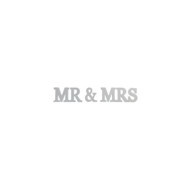 Letras madera blanca Mr & Mrs 