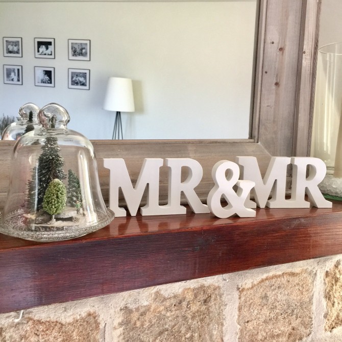 Letras Mr & Mr madera