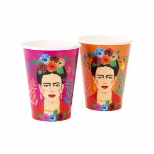Vasos papel Frida Kahlo 2