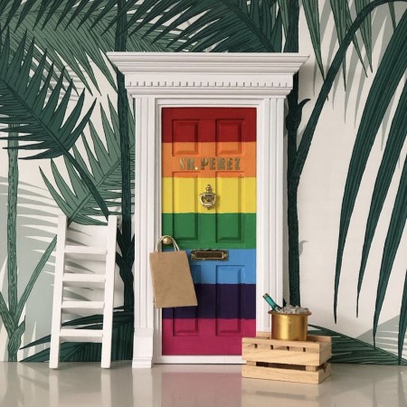 Puerta del arcoiris en dos colores.