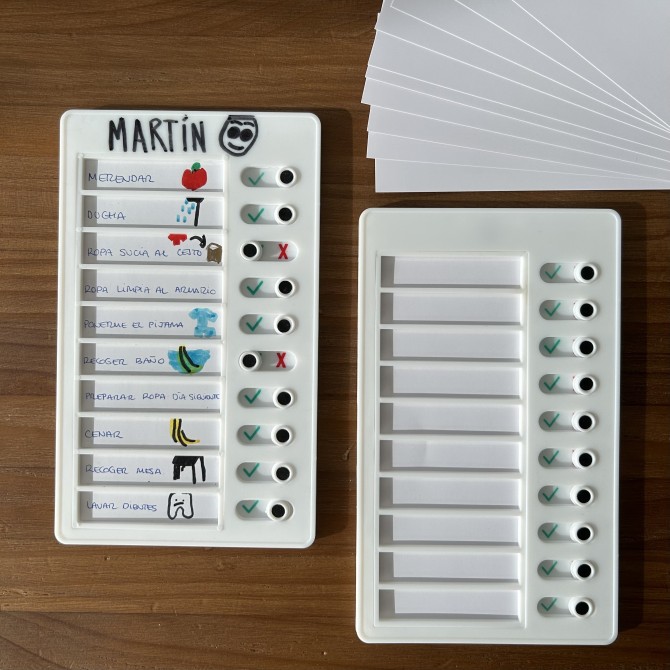 Tabla de rutinas y tareas para fomentar la autonomía infantil y juvenil