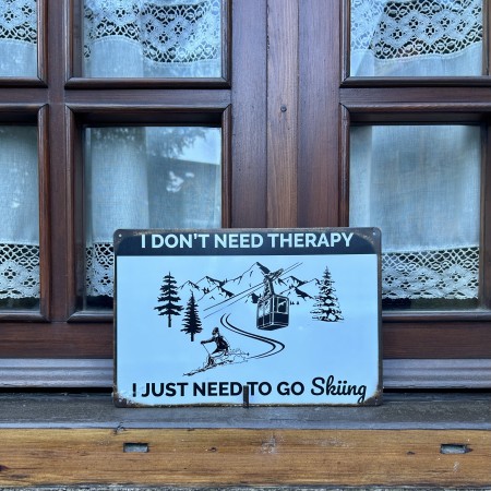 Placa decorativa terapia esquí