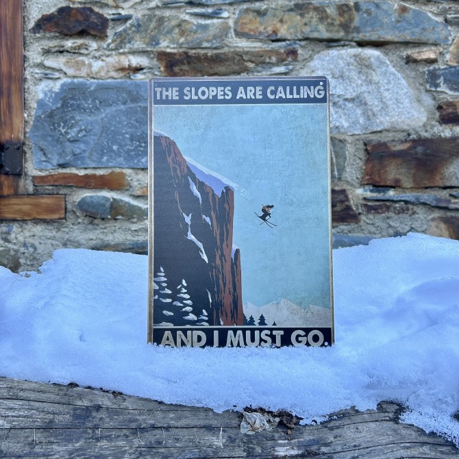 Placa decorativa pistas de esquí