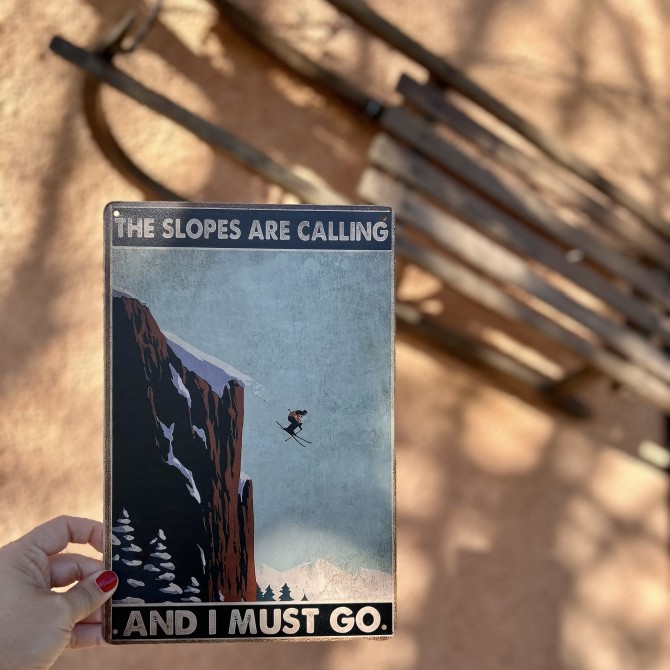 Placa decorativa pistas de esquí