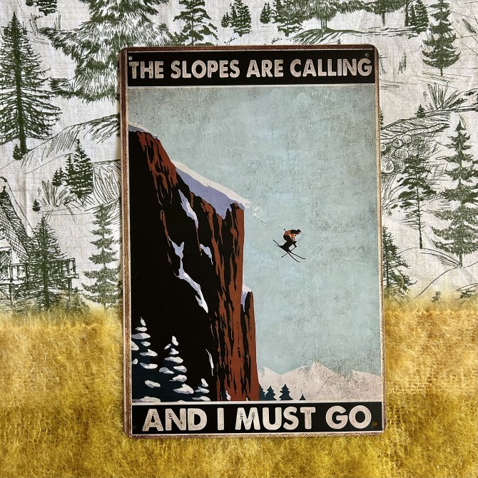 Placa decorativa pistas de esquí