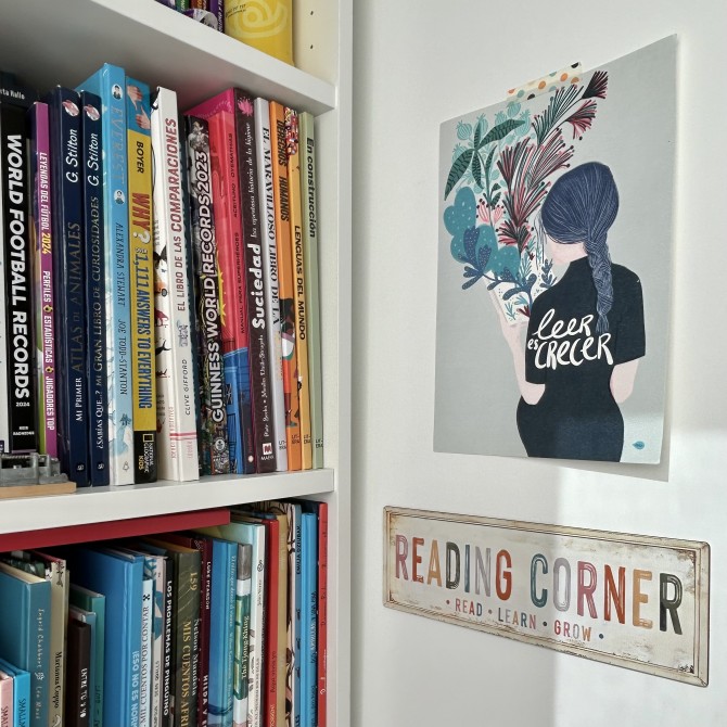 Cartel rincón de lectura
