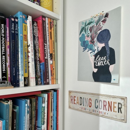 Cartel rincón de lectura