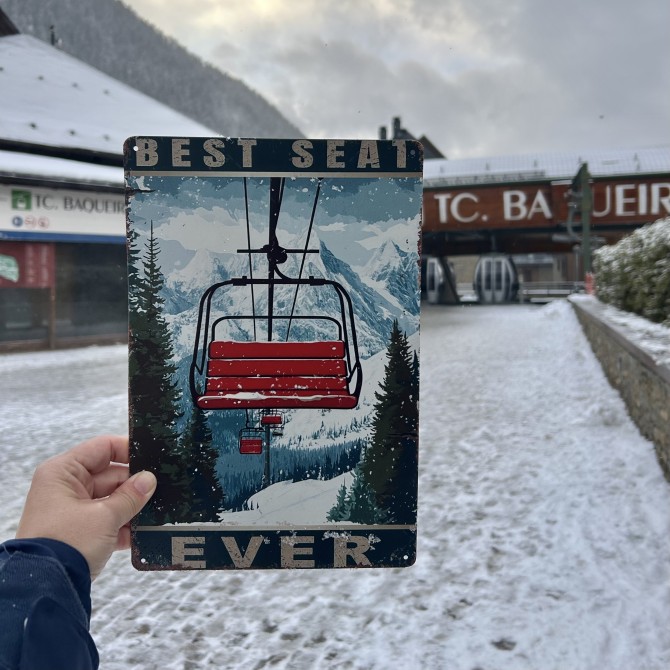 Placa decorativa telesilla