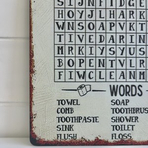 Placa decorativa pasatiempos para ir al baño sin móvil 2